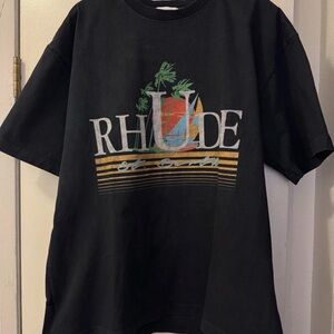 Rhude ‘St. Barths’ Tee Vintage Black Size Medium *GENTLY USED*